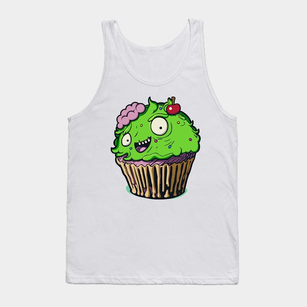 Zombie Cupcake Tank Top by Garment Monkey Co.